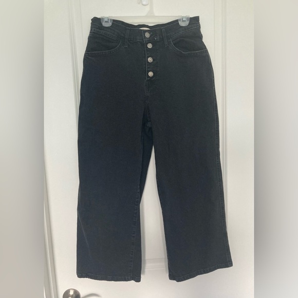 Levi's Denim - Levi’s Mile High Cropped Wide Leg Black Jeans Women’s size 29